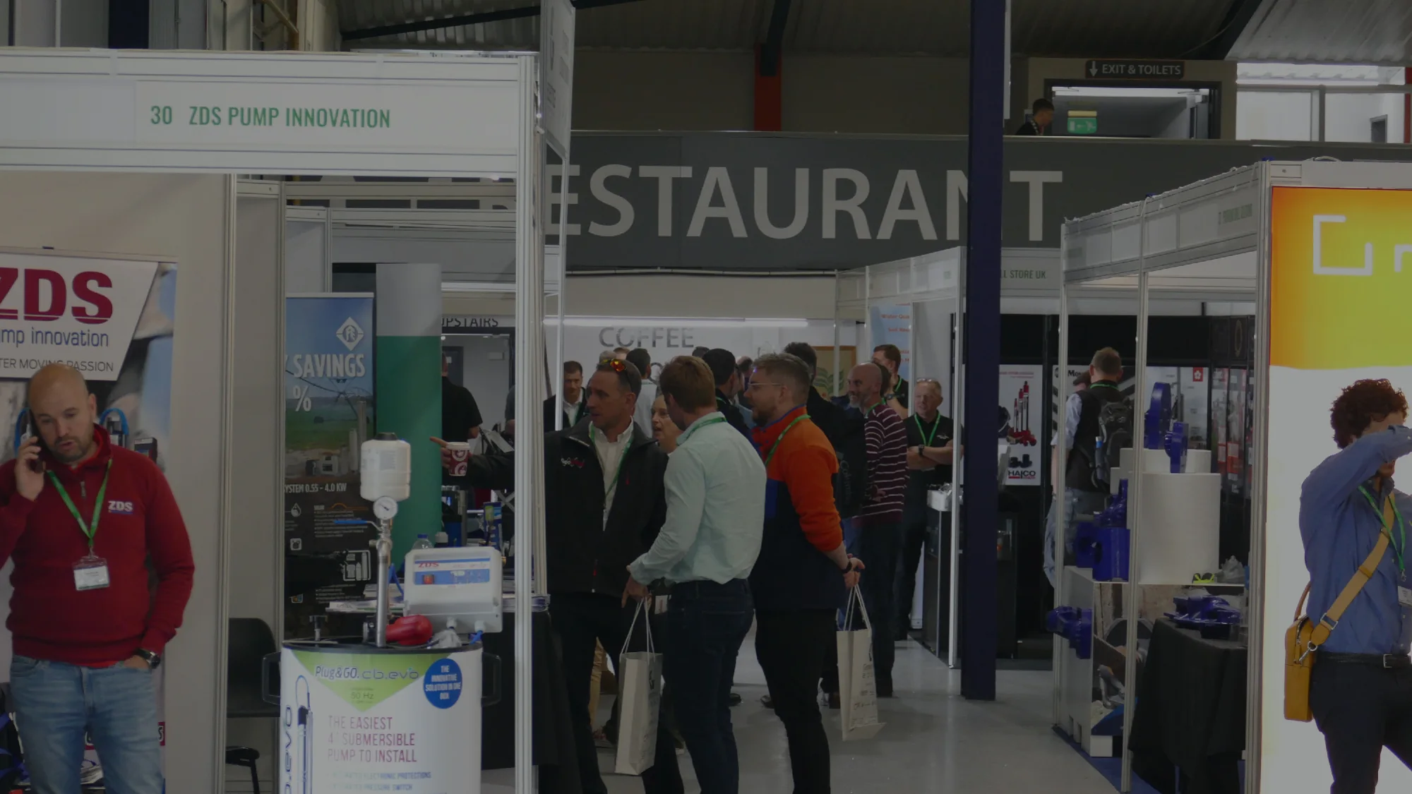 Visitors meeting exhibitors at Geotechnica